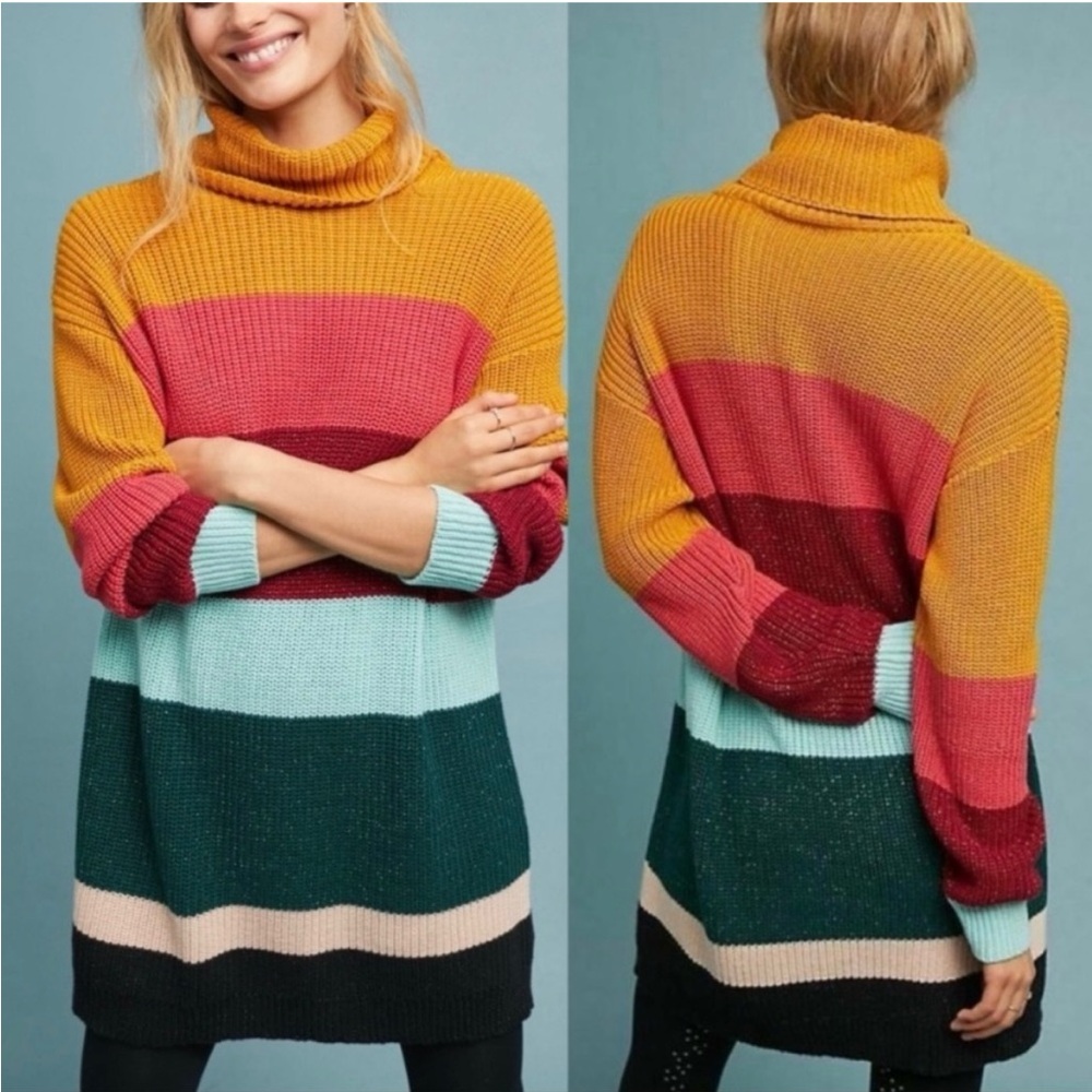 FARM Rio Women's Multicolor Cowl Neck Sweater